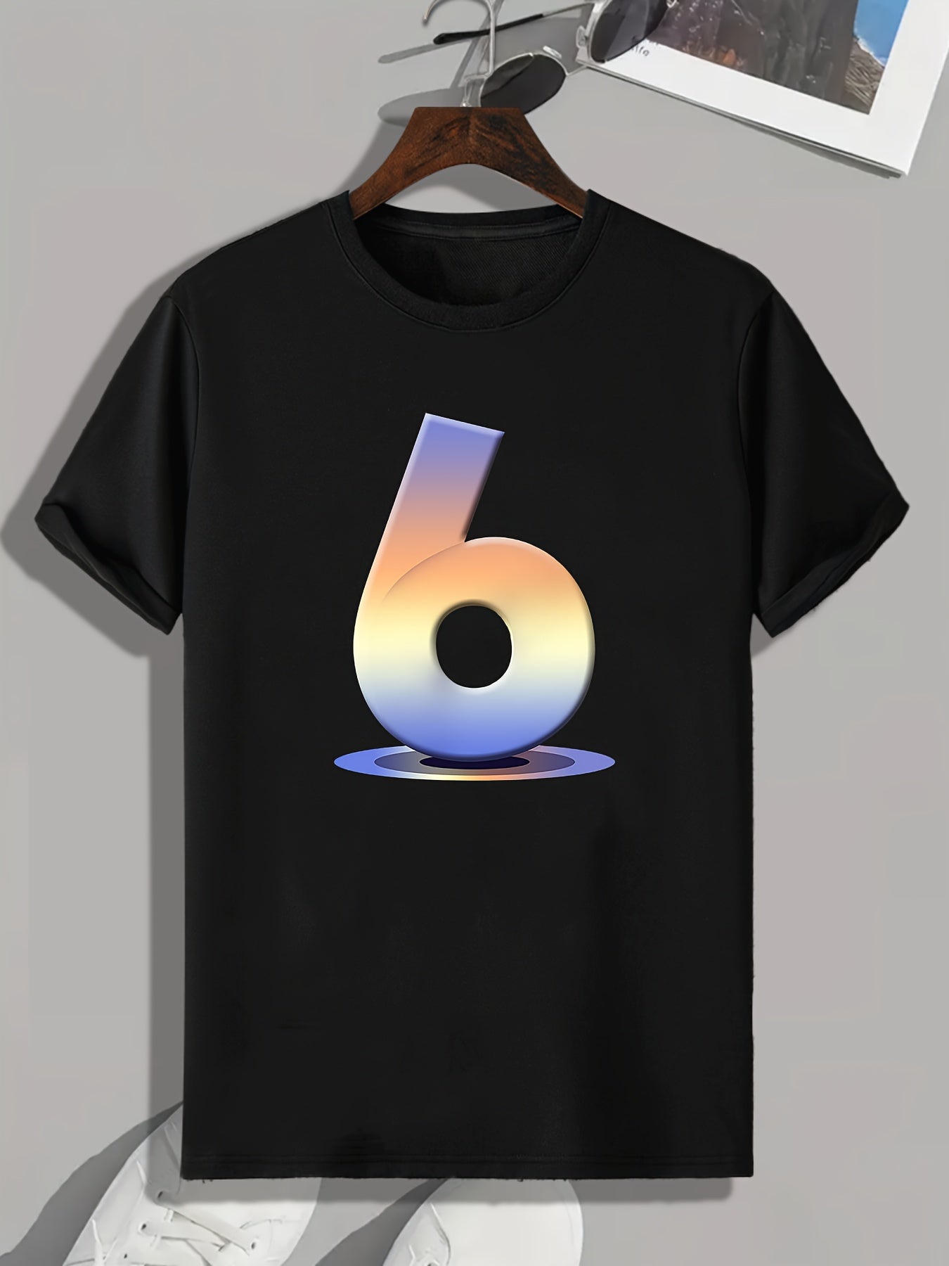 Number 6 Men's Graphic T Shirt for Summer