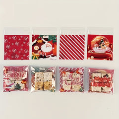 100pcs Christmas Goodie Bag Small Business Supplies