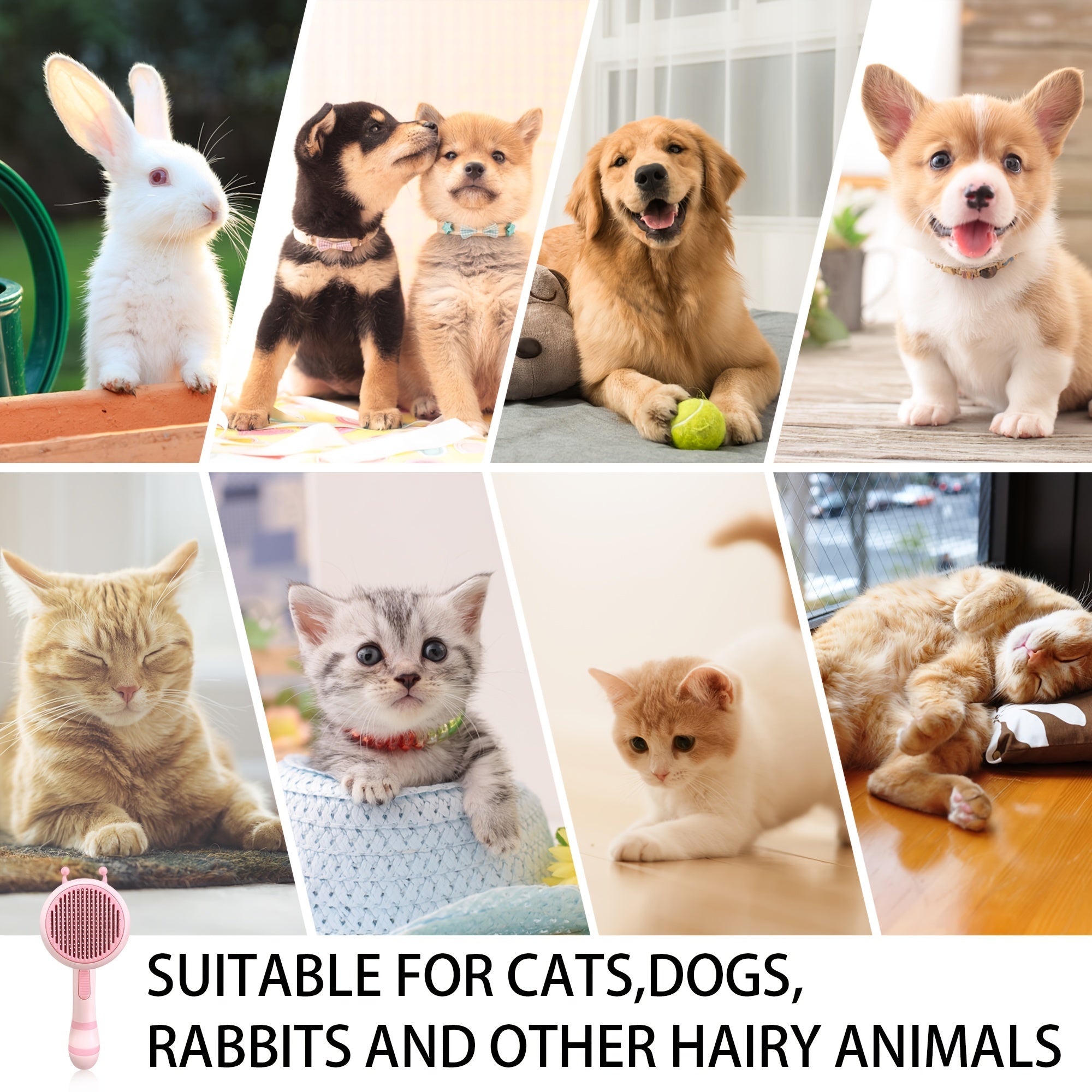 Self Cleaning Slicker Brush For Cats Dogs