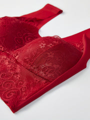Lace Wireless Bra Scalloped Trim Intimates Women's Lingerie