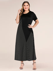 Women's Casual Striped T-Shirt in Navy Blue