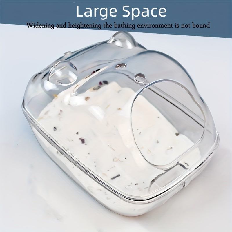 Hamster Transparent Sand Bath Container Splash-proof