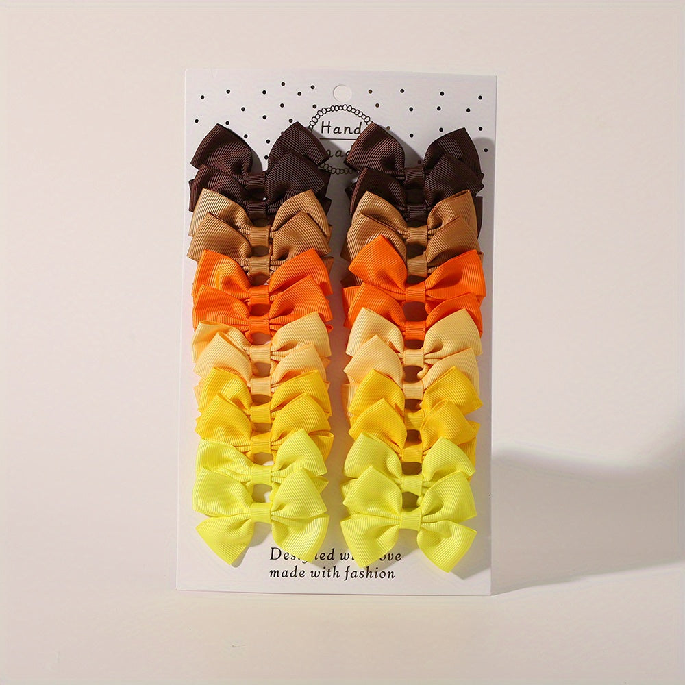 24pcs Children's Bow Hair Clip for Holiday Party Girls Ponytail Clip