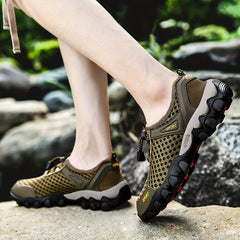 Men's Mesh Water Shoes Non Slip Quick Dry Lace Up For Swimming Boating