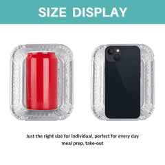 50pcs Small Disposable Aluminum Foil Pans With Lids for Cooking Baking Meal Prep