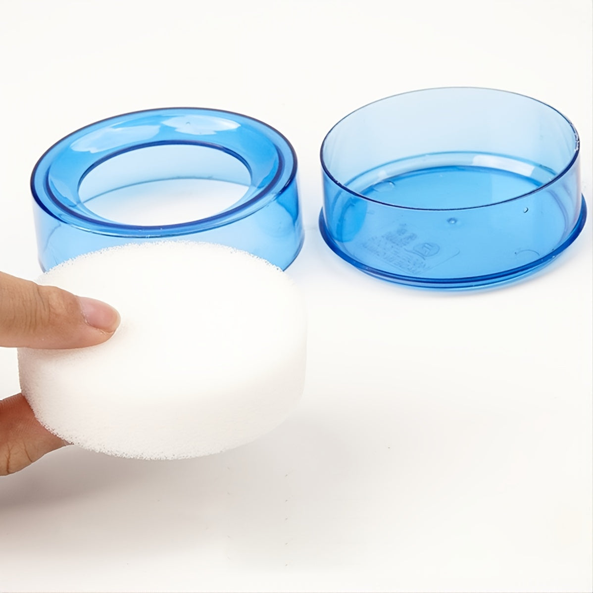 3 Pc Finger Wet Device Set Money & Wax Counting Sponge Jar & Bank Dip Box
