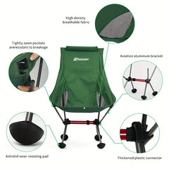Ultralight Folding Fishing Chair Portable Durable Double Crossbar 270lbs