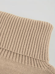 Casual Sweater Women's Plus Solid High Neck Pullover Jumper