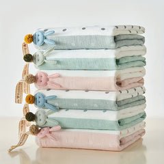 Cotton Fingertip Towel With Soft Absorbent And Cartoon Rabbit
