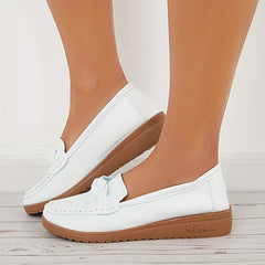 Women's Braided Flat Loafers Slip On Casual Shoes