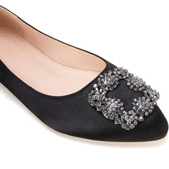 Women's Rhinestone Loafer Shoes Slip On Lightweight Flat Shoes
