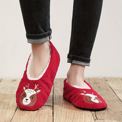 Deer Cozy House Slippers Anti skid Indoor Men Winter Shoes