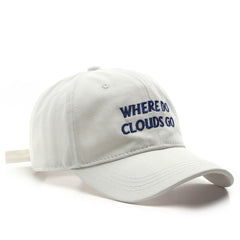 Letter Embroidery Unisex Baseball Cap Solid Casual Dad Hats Adjustable Sun Hats