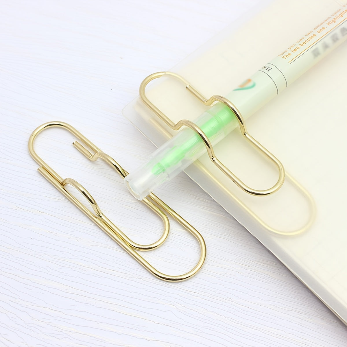 2pcs Colorful Metal Pen Clips for Journals & Bills