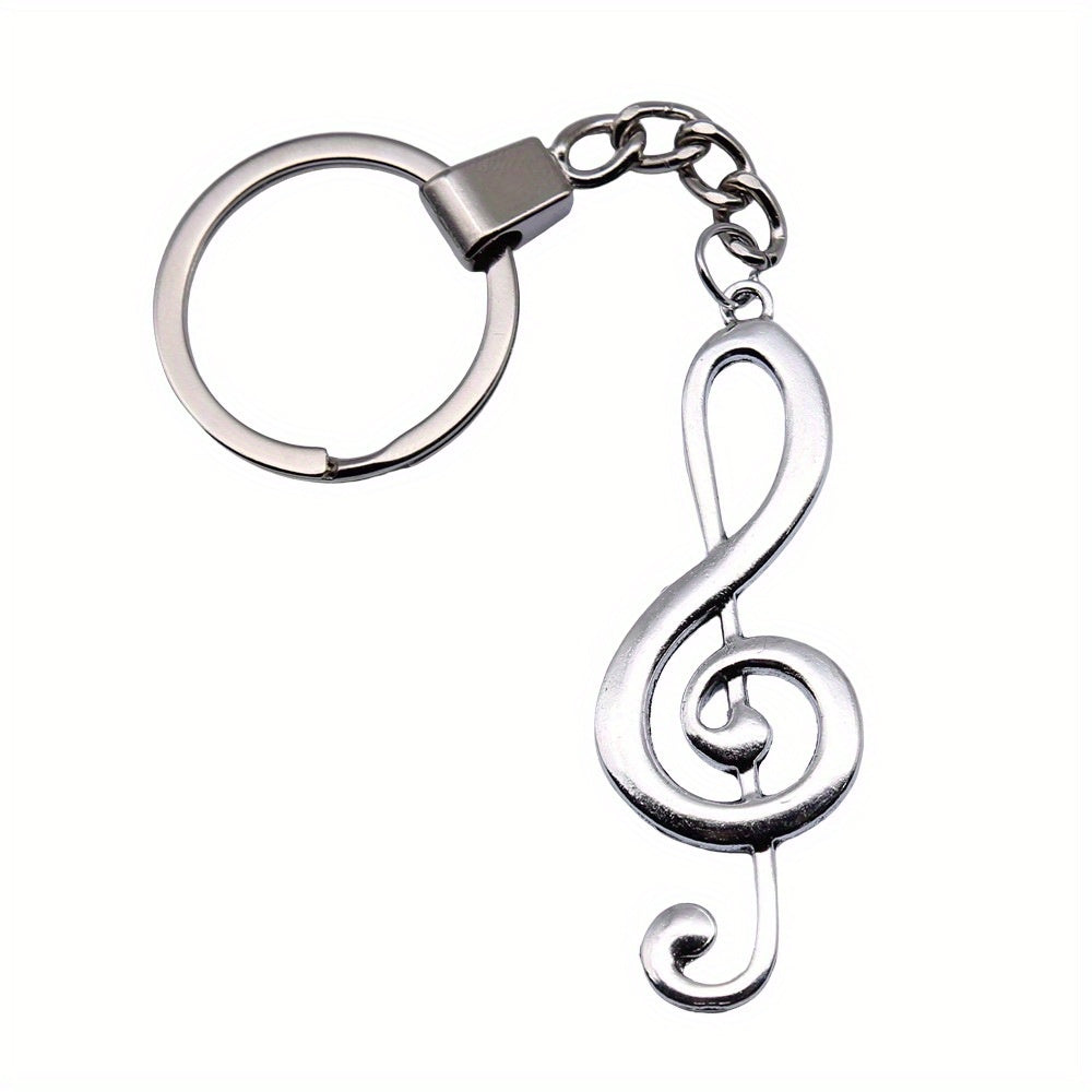 Music Note Keychain Retro Vintage Metal Key Ring Purse Bag Backpack Car Key