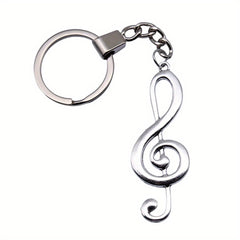 Music Note Keychain Retro Vintage Metal Key Ring Purse Bag Backpack Car Key