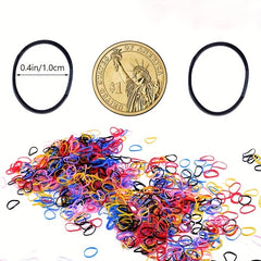 100pcs Hair Ties for Kids Colorful Rubber Bands Girls Toddler No Damage