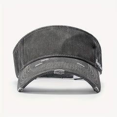 Embroidered Sunscreen Hat, Empty Top, Unisex