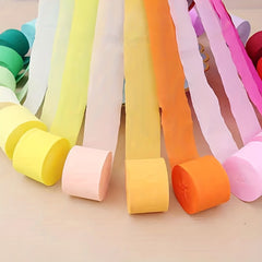 6 Rolls Crepe Paper Streamers Party Decoration 900cm