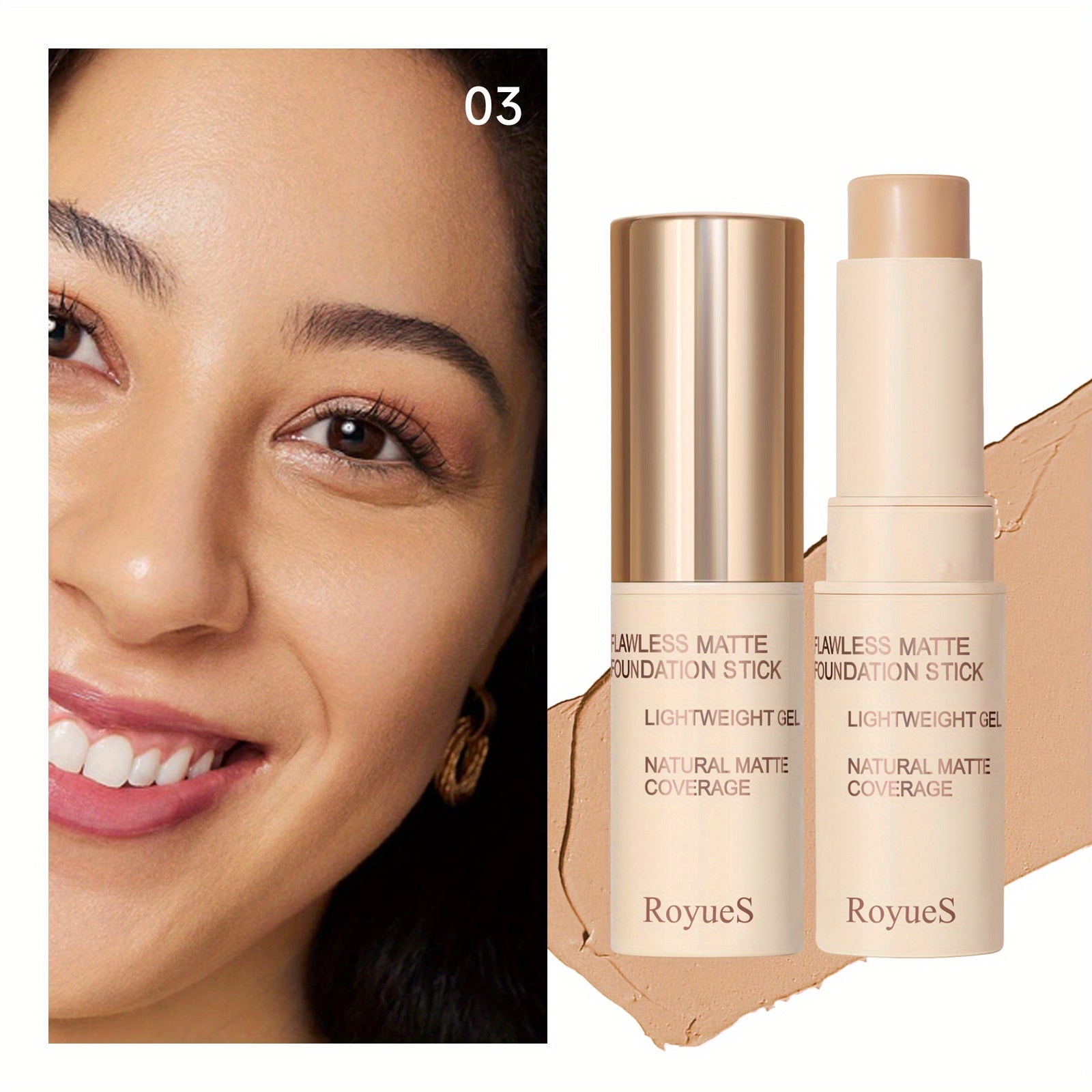 Flawless Matte Foundation Stick Natural Full Coverage