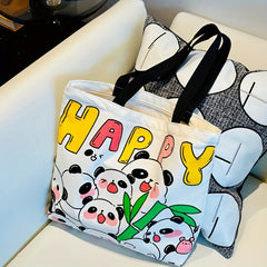 Panda Canvas Bag Tote Bag Casual Shoulder Bag