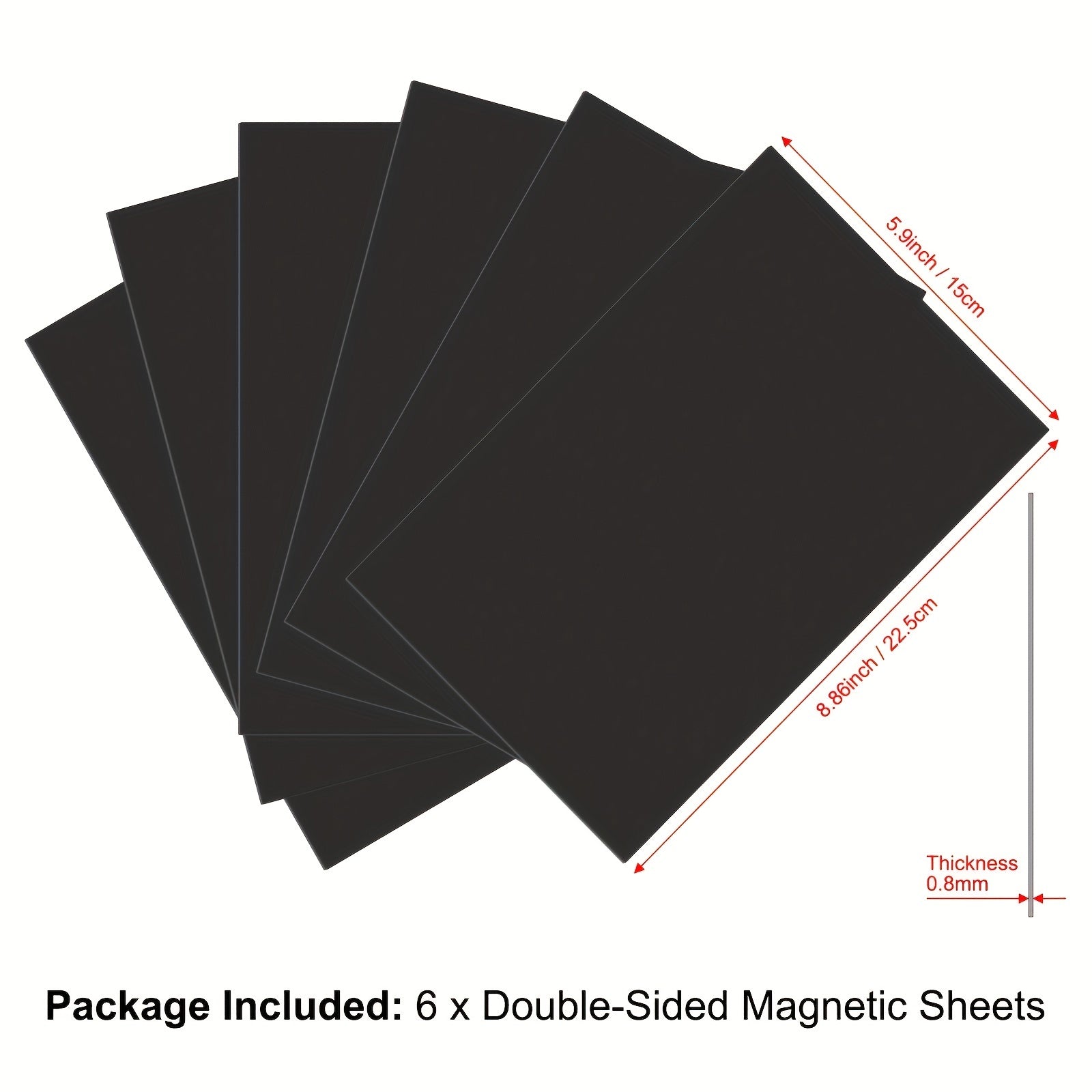6 Strong Magnetic Sheets Mats Storage Bags Kit for Scrapbook Craft Supplies