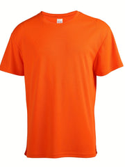 5pcs Men's Crew Neck T-shirt for Fitness Gym Running