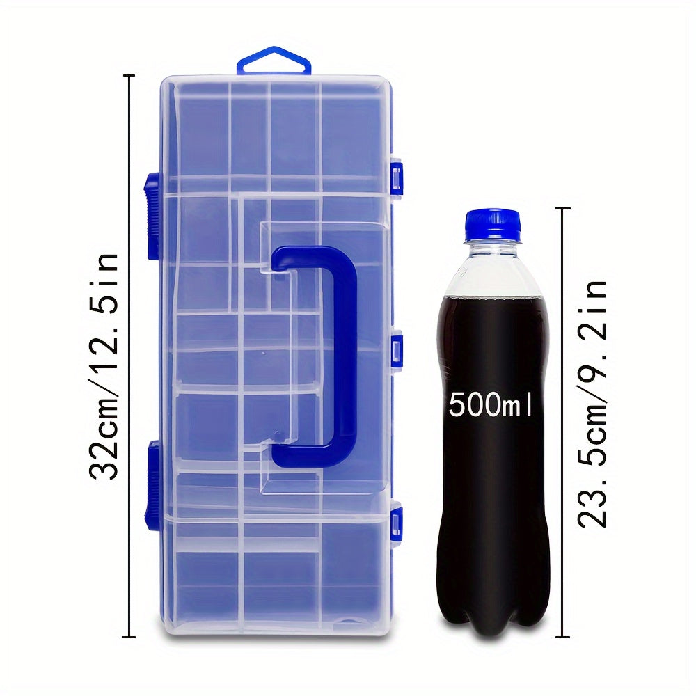 1pc Plastic Screw Box Tool Box w/ Storage Compartment