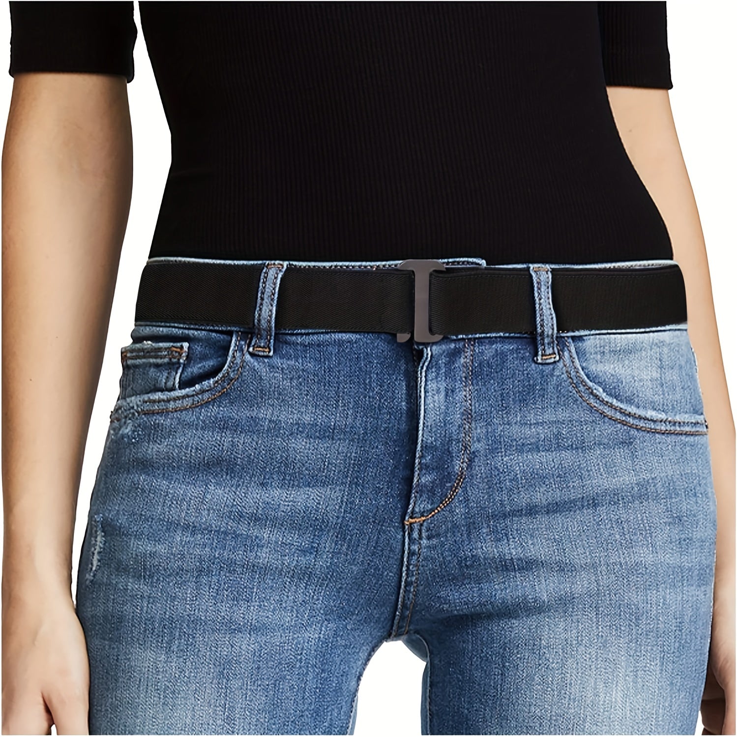 2pcs Women Invisible Elastic Belt for Jeans Pants Dresses