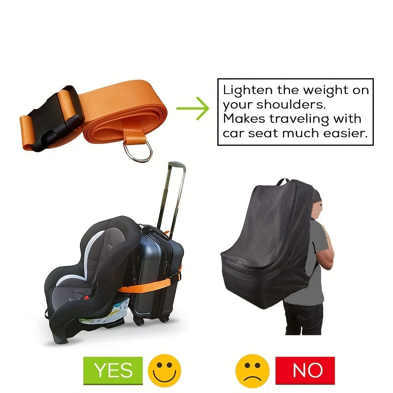 Car Seat Travel Belt Adjustable Strap for Airport Stroller