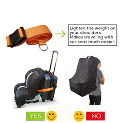 Car Seat Travel Belt Adjustable Strap for Airport Stroller