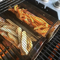 Portable BBQ Rolling Grill Basket for Delicious Grilling Anywhere
