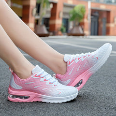 Women's Sporty Running Shoes Ombre Lace-Up Sneakers With Air Cushion