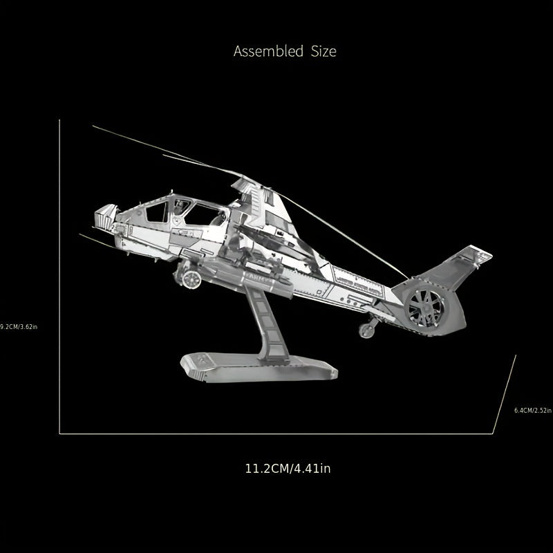 RAH66 3D Metal Stereo Puzzle Model Toy Helicopter Models For Kids