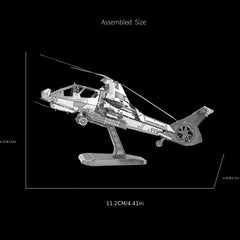 RAH66 3D Metal Stereo Puzzle Model Toy Helicopter Models For Kids
