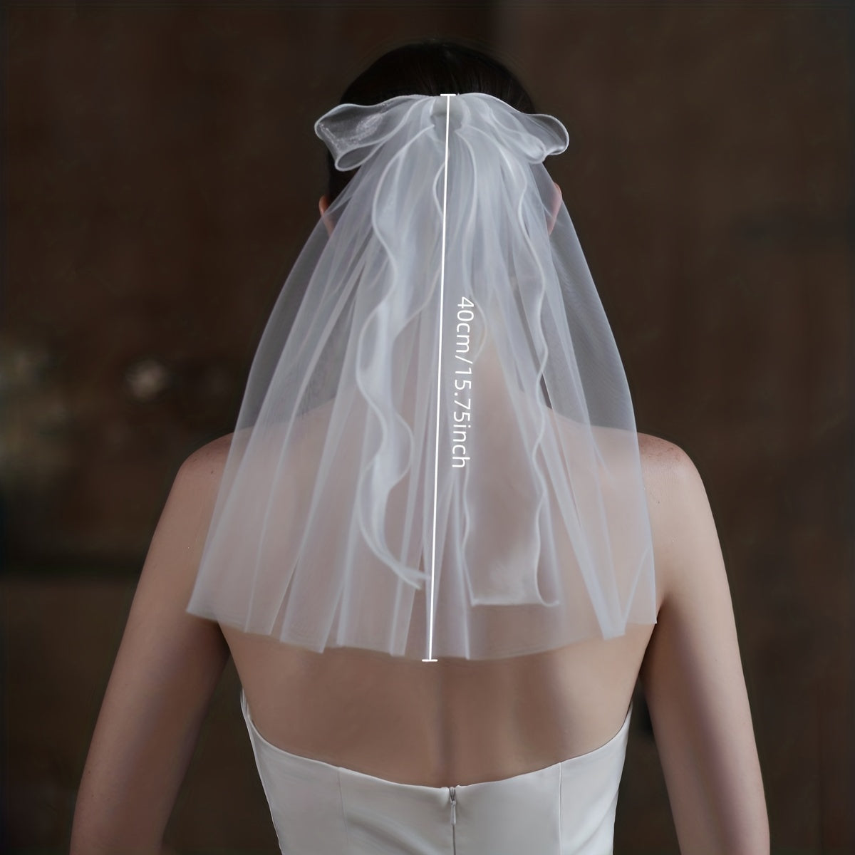 Bowknot Head Veil With Comb Bridal Wedding Head Veil Hair Accessories