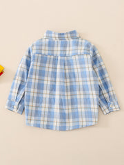 Boys Plaid Print Shirt for Spring/Autumn
