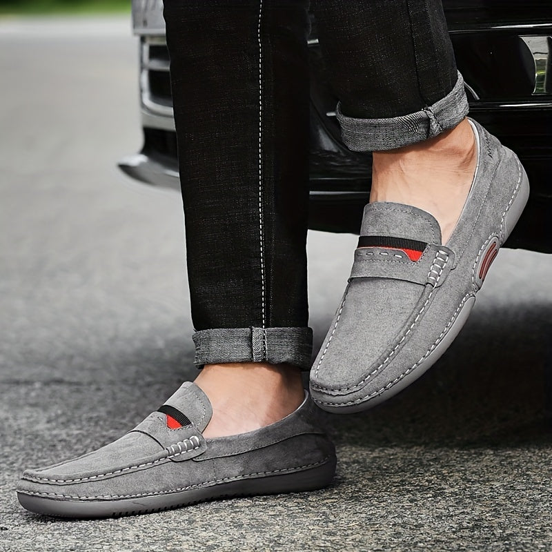 Men's Comfy Moc Toe Loafers Slip On Shoes