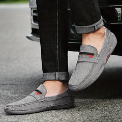 Men's Comfy Moc Toe Loafers Slip On Shoes