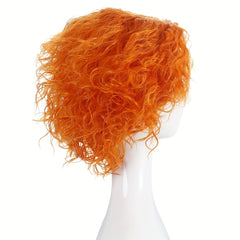 Men's Orange Yellow Wig Halloween Party Cosplay Clown Short Hair