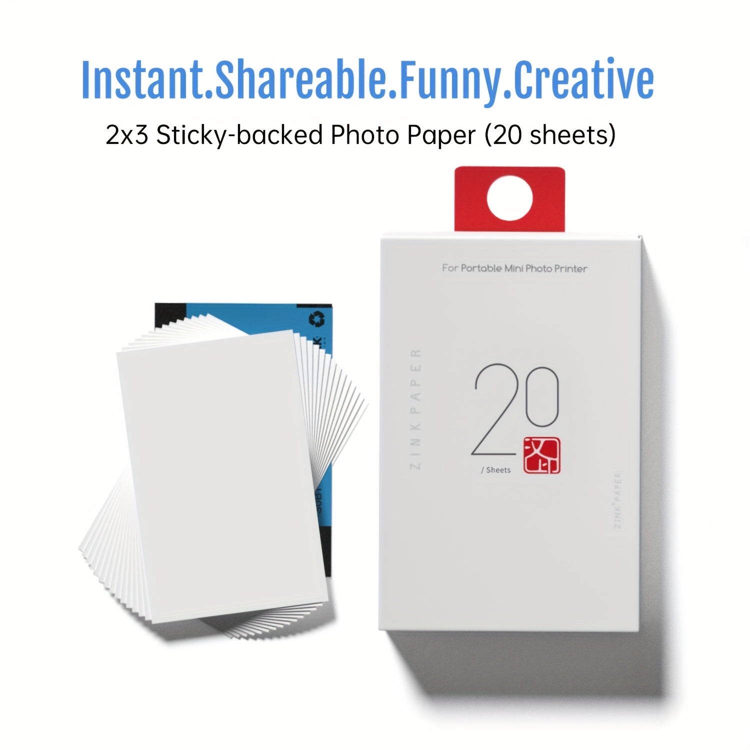 MT53 Printer Photo Paper Adhesive Backing 20-50 Sheets