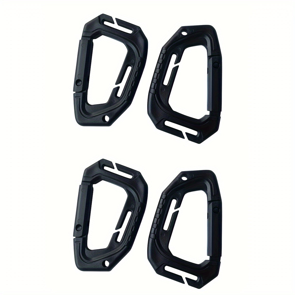 4pcs Outdoor Multifunctional D-shaped Ring Keychain Buckle