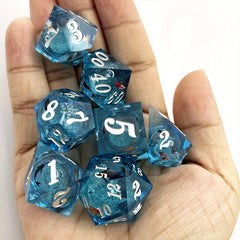 7pcs Resin Liquid Core Dice Drinking Fun Outdoor Game Props