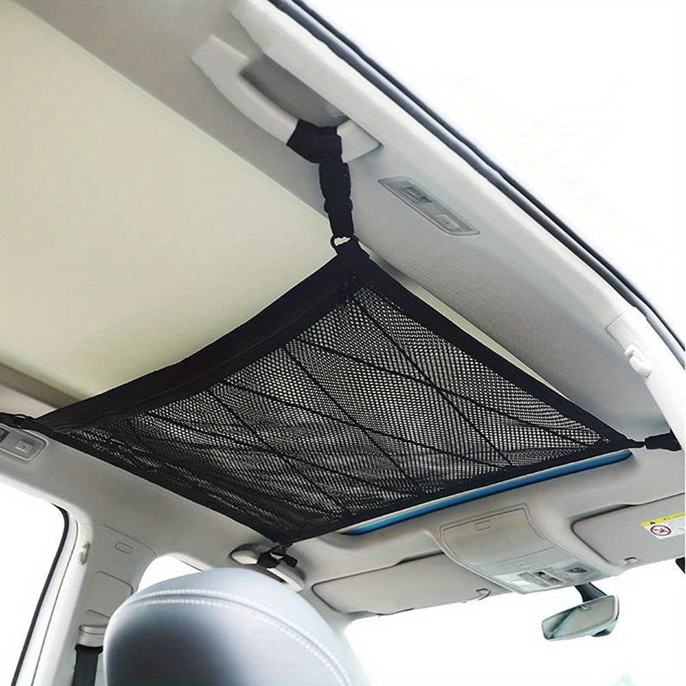 Car Ceiling Cargo Mesh Bag Long Distance Camping SUV Storage Bag Tent Quilt