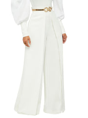 Flared Leg High Waist Pants Loose Casual Women's Clothing