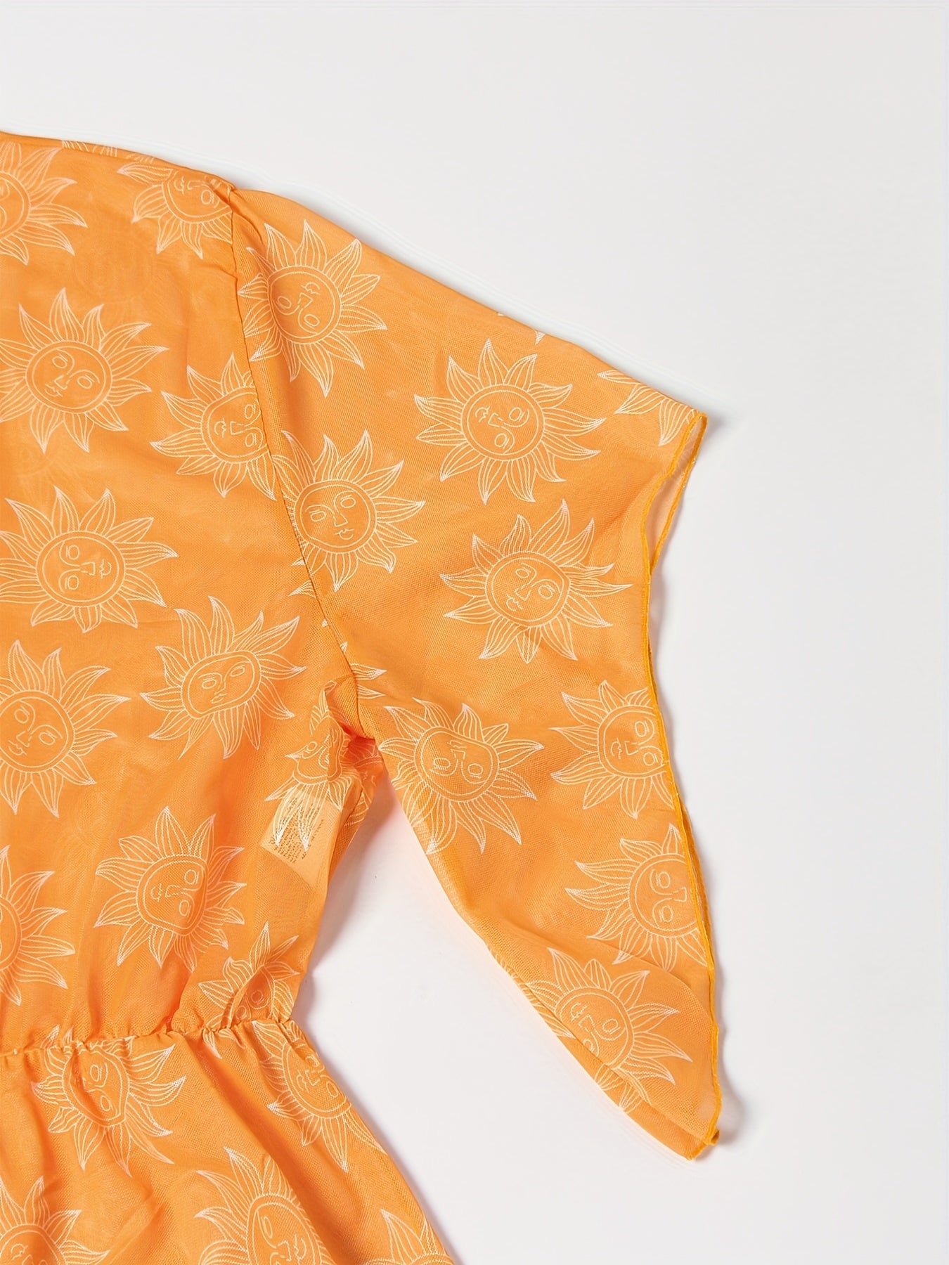 Sun Print Semi Sheer Cove Ups Women's Plus High Stretch Sexy Cover Ups