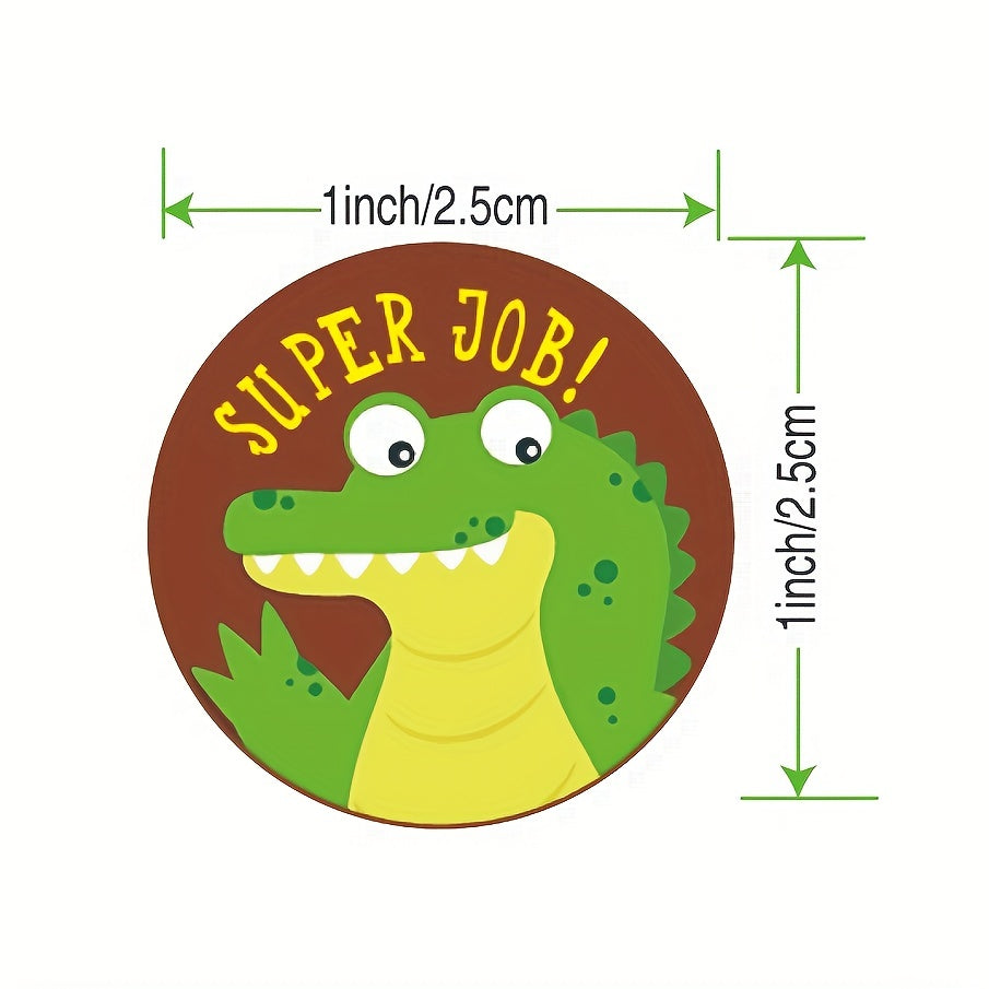 500 1-Inch Round Colored Stickers w/ 12 Patterns
