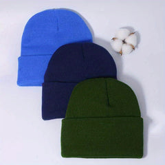 3pcs Women's Kids Winter Knitted Beanies