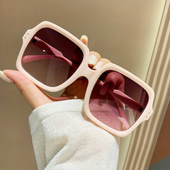 Oversized Square Sunglasses Summer Gradient UV400 Sun Shades for Vacation