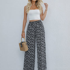 Ditsy Floral Wide Leg Pants for Summer